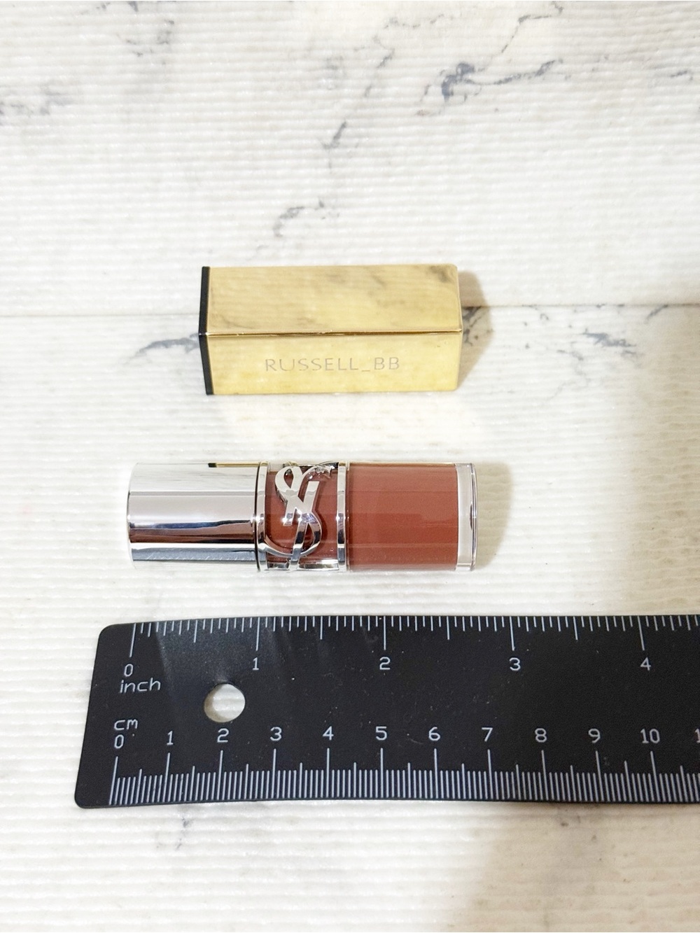 YSL Loveshine Plumping Lip Oil Gloss: #4 Honey Pure Love (Sheer Rose Brown) - Picture 7 of 8
